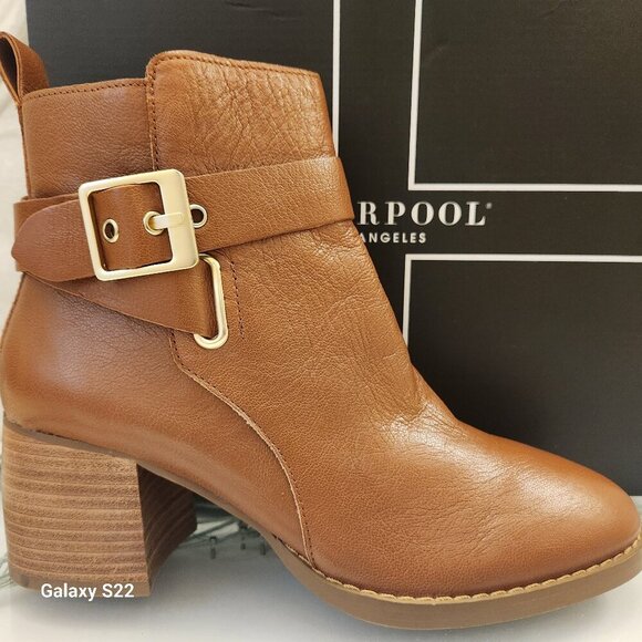 LiverPool Leather Boots "Encino" Pecan. NIB. Size 9.5 - Picture 1 of 12